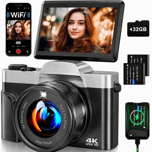 Fotocamera digitale wifi - 4k,