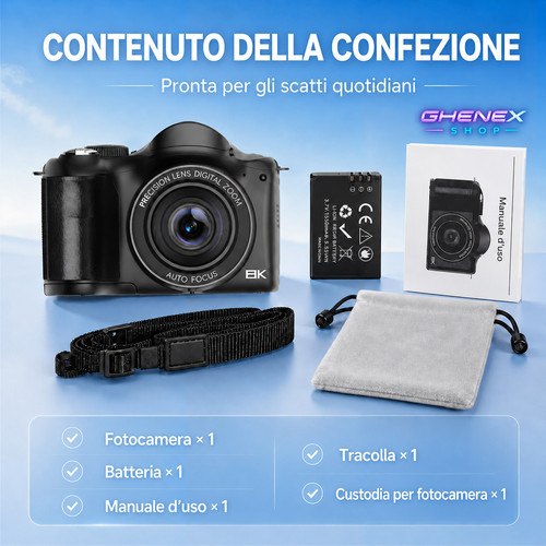 Fotocamera digitale 75mp - fotocamera, 8k